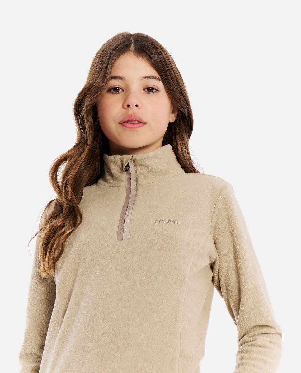Forro polar de esquí de niño REMUTEY JR 1/4 zip Protest - Natural Natural-5