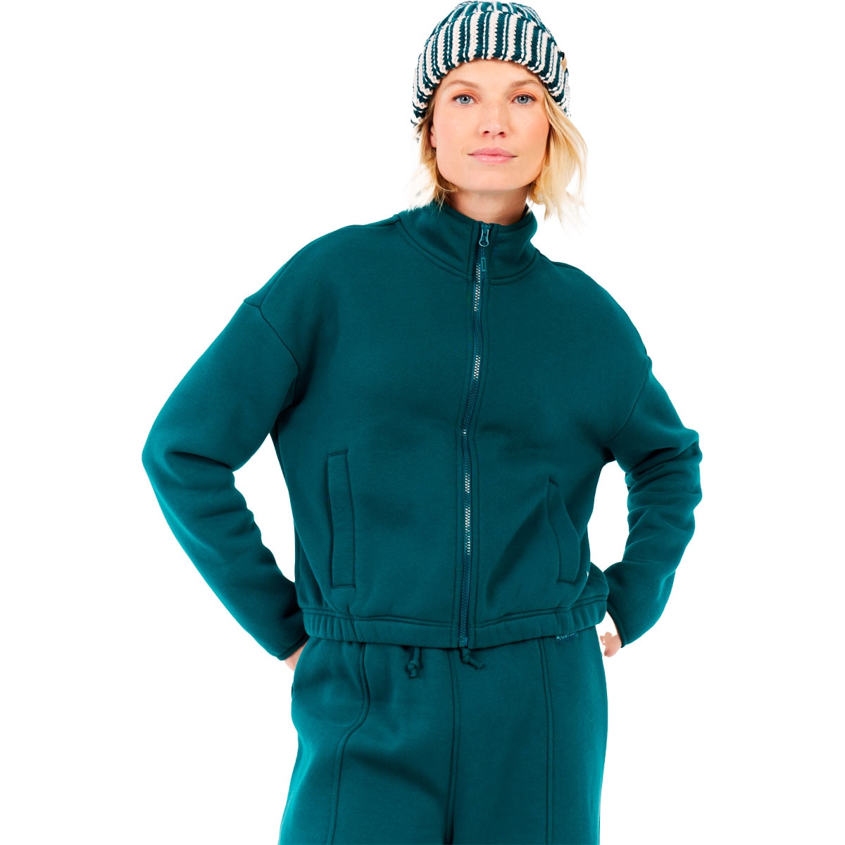Forro polar de mujer Pakiri Protest - Azul / Verde Azul / Verde-1