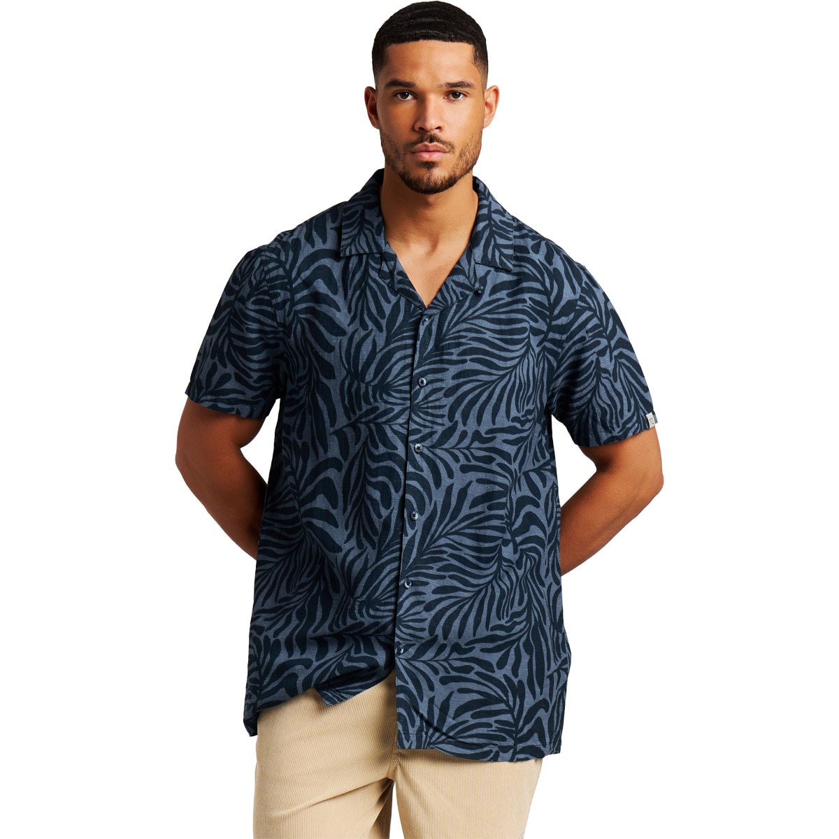 Protest Camisa de hombre M Lemming Azul