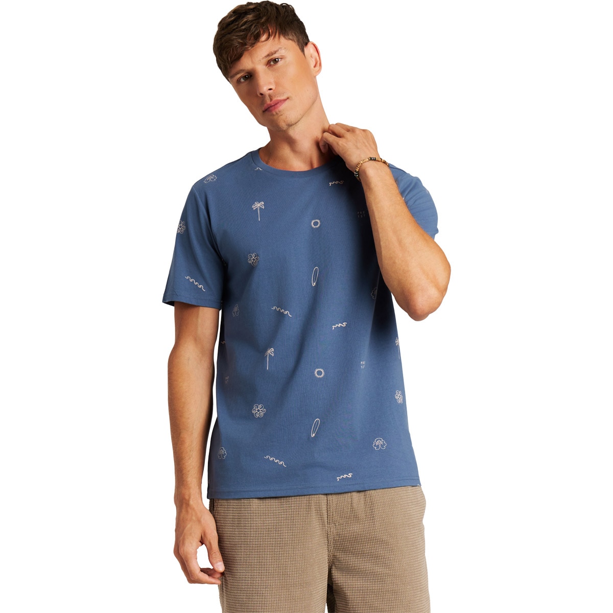 Protest Camiseta de hombre M Keely Azul