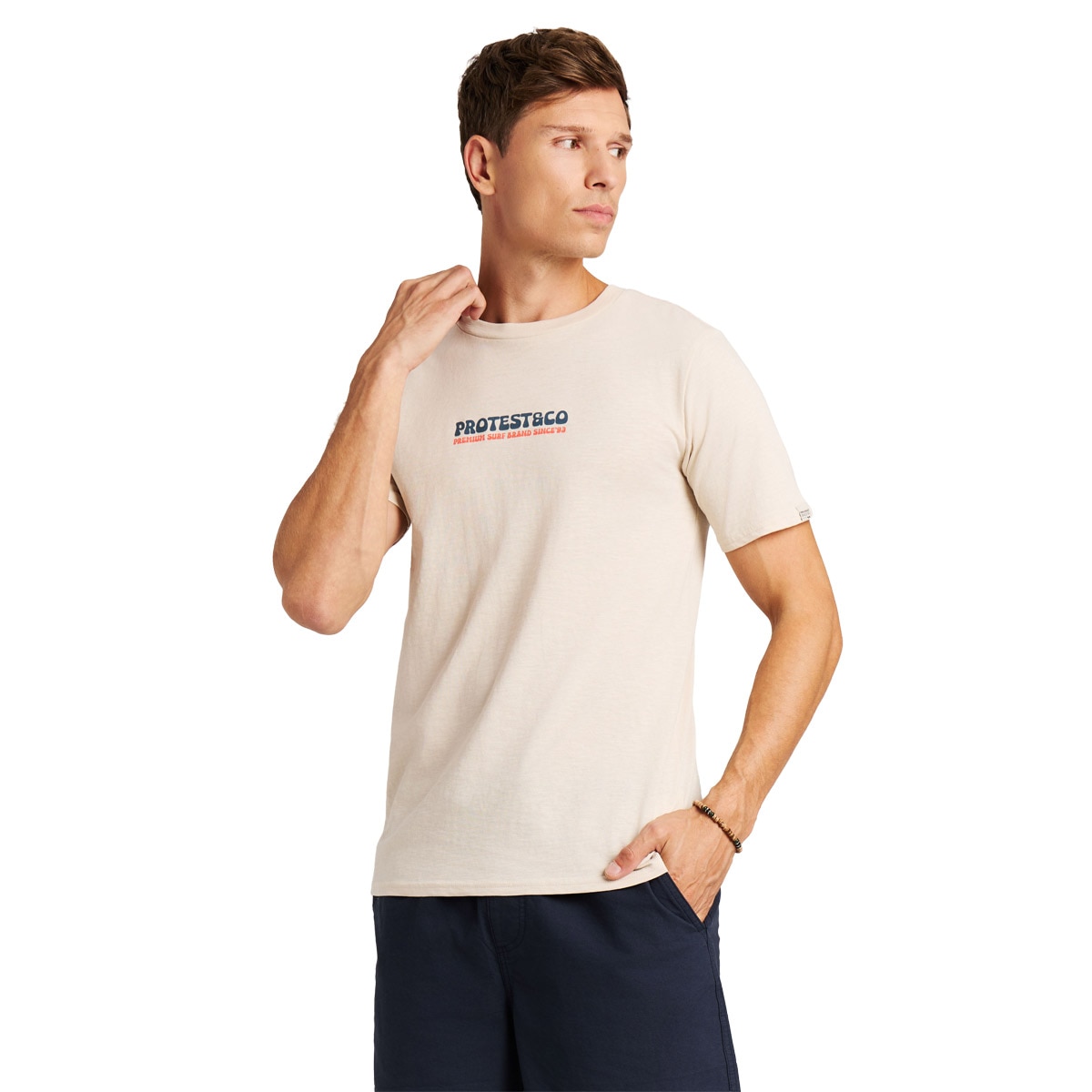 Protest Camiseta de hombre M Evina Azul