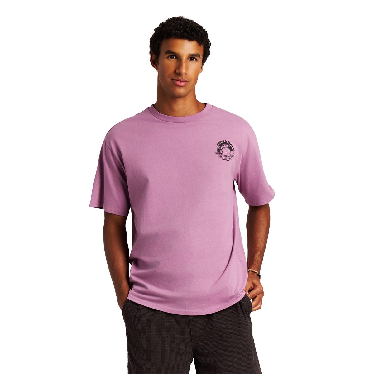 Protest Camiseta de hombre M Elstow Rosa