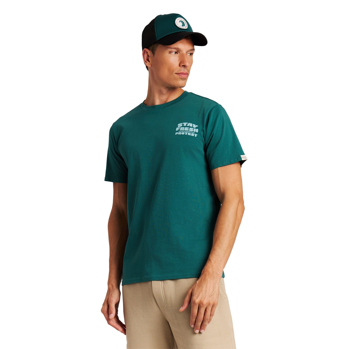 Protest Camiseta de hombre Jarco Verde