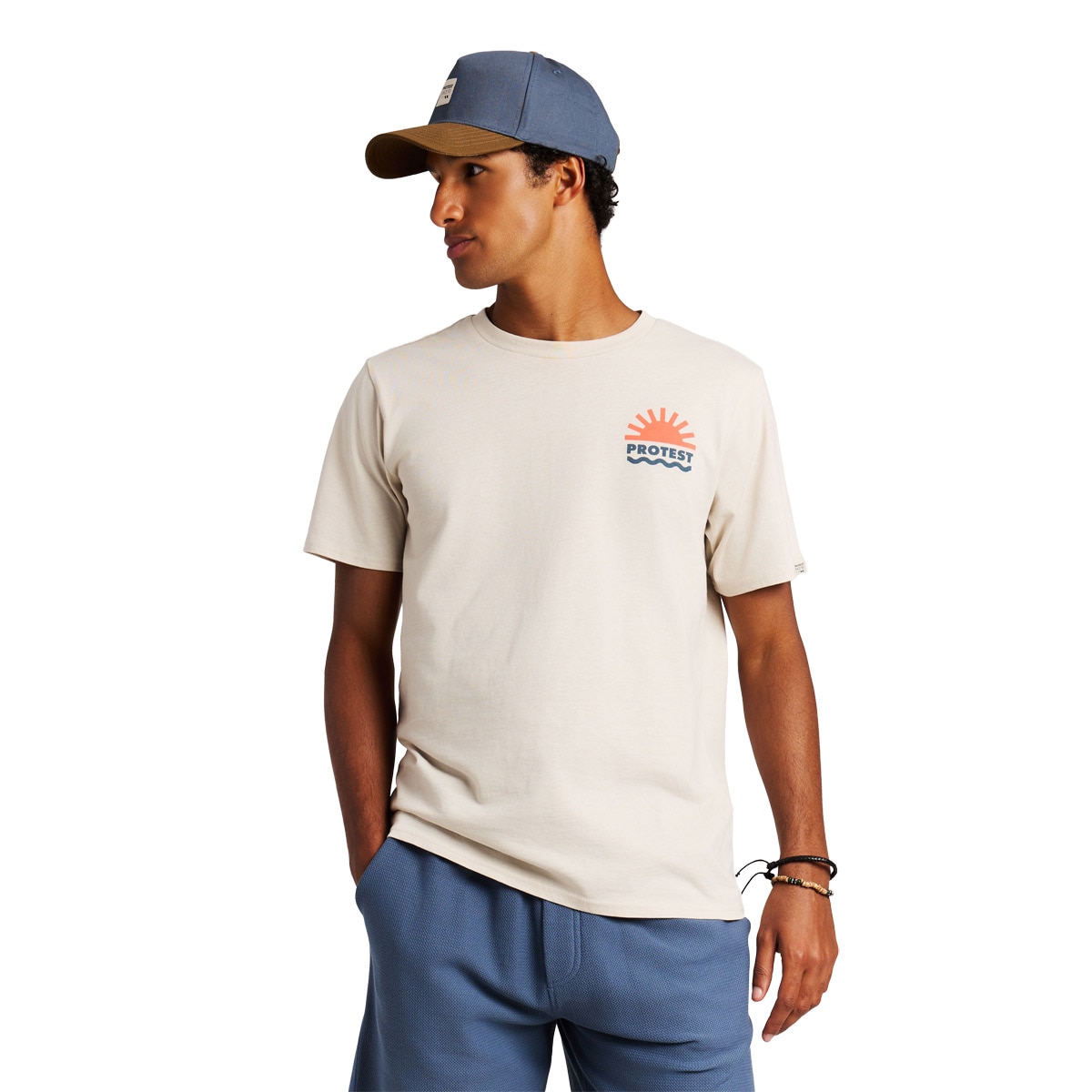 Protest Camiseta de hombre Renhold Azul
