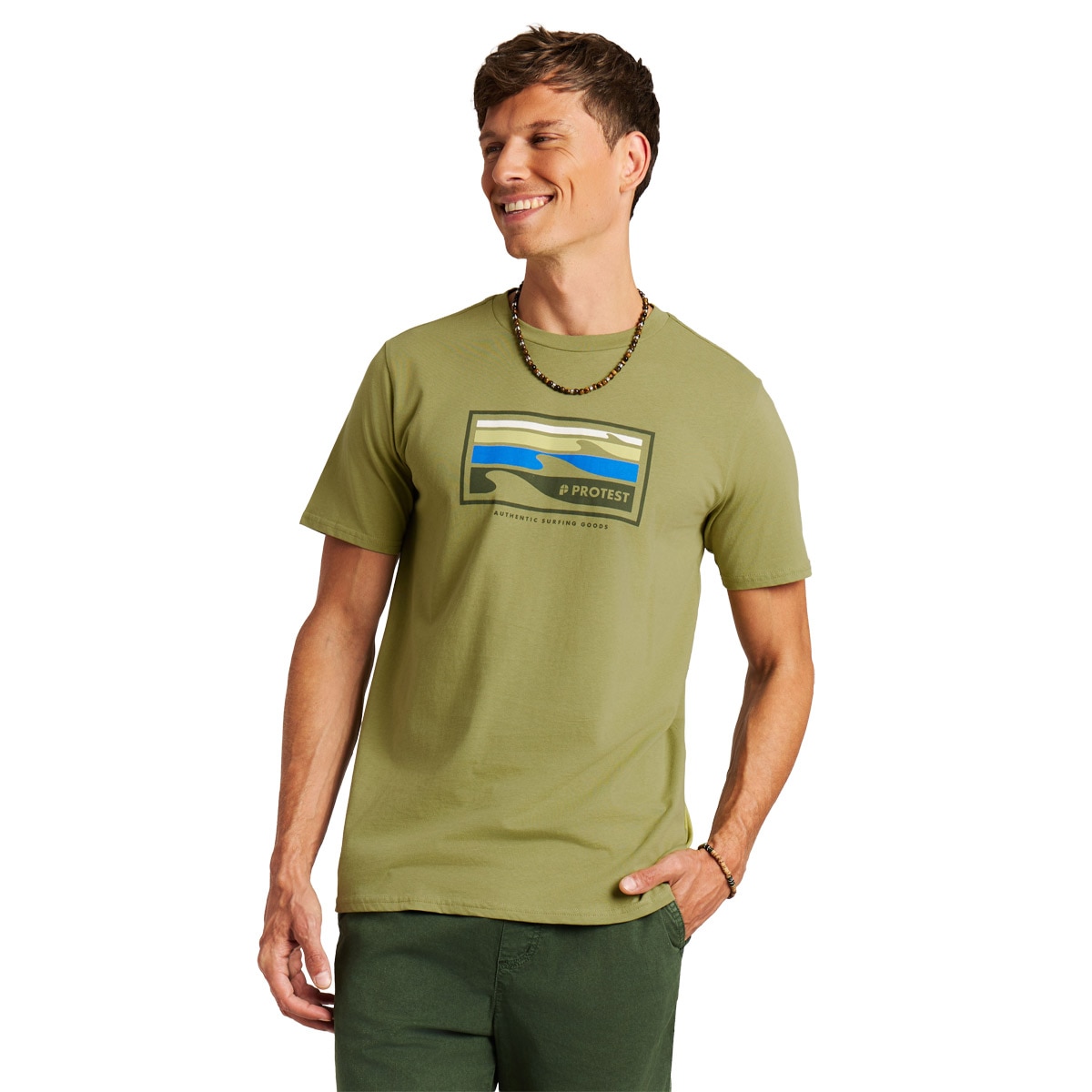 Protest Camiseta de hombre Hanwell Verde