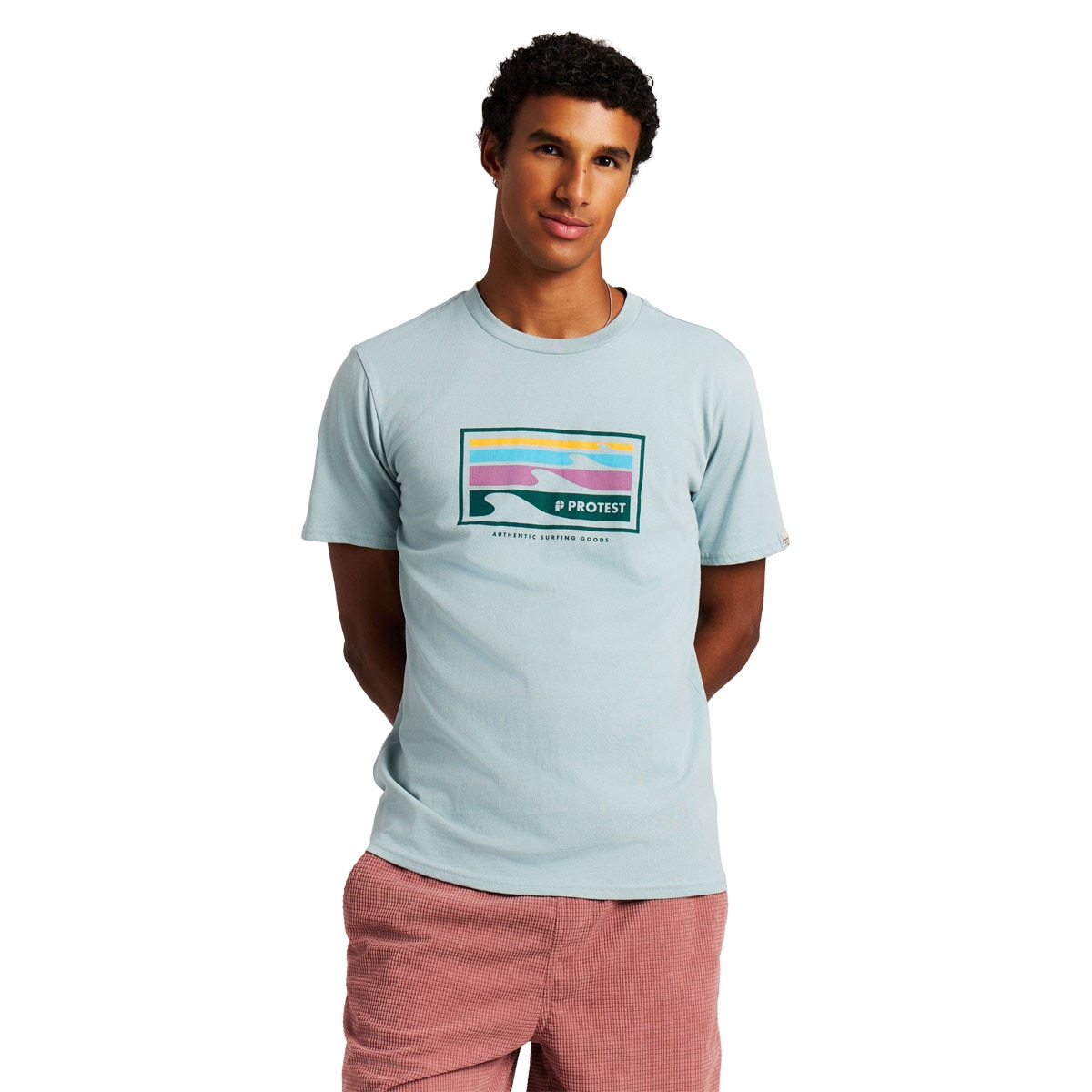 Camiseta de hombre M Hanwell Protest - Azul / Blanco Azul / Blanco-1