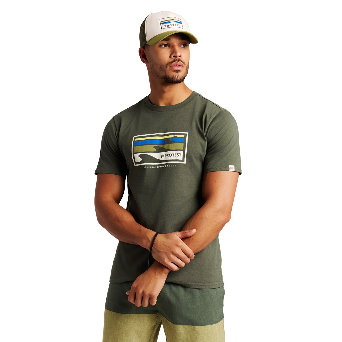 Imagen 0 de Camiseta de hombre M Hanwell Protest Verde claro