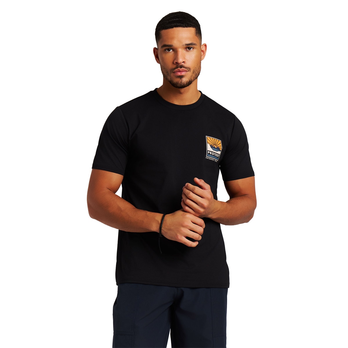 Camiseta de hombre Tarrant Protest - Negro Negro-1