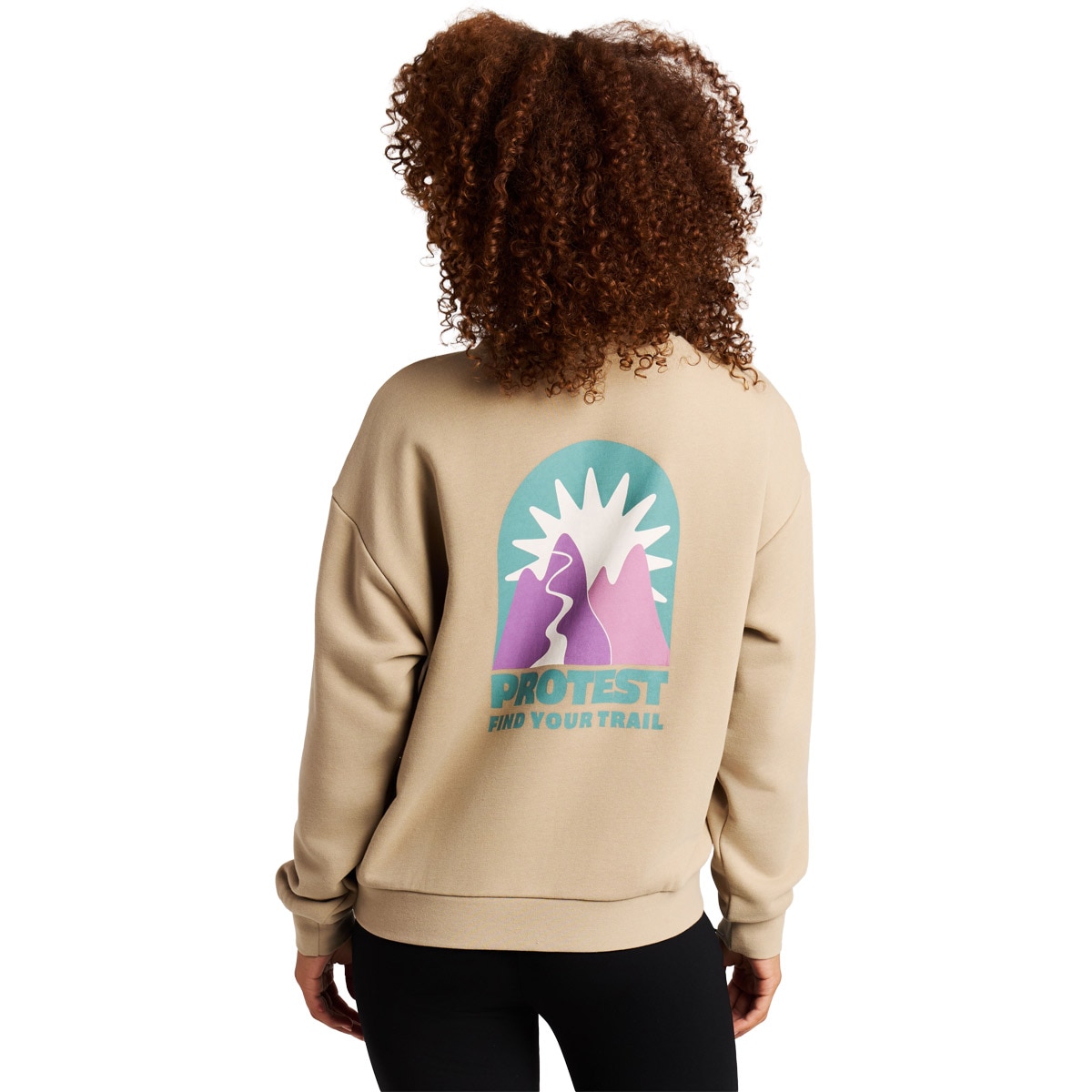 Sudadera de mujer Cover Protest - Natural Natural-2