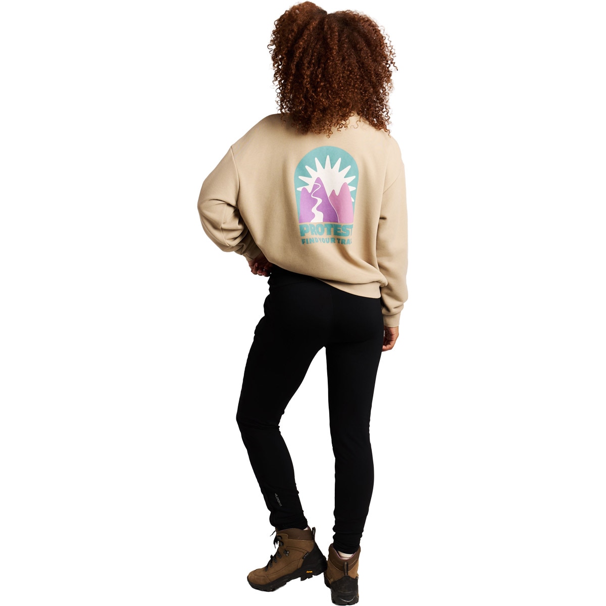 Sudadera de mujer Cover Protest - Natural Natural-5