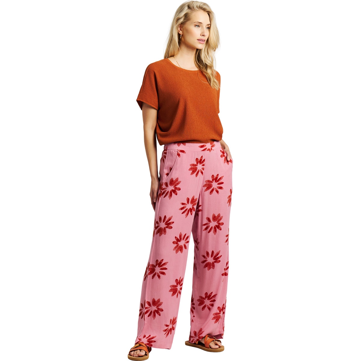 Pantalones de mujer Crest Protest - Rosa Rosa-4