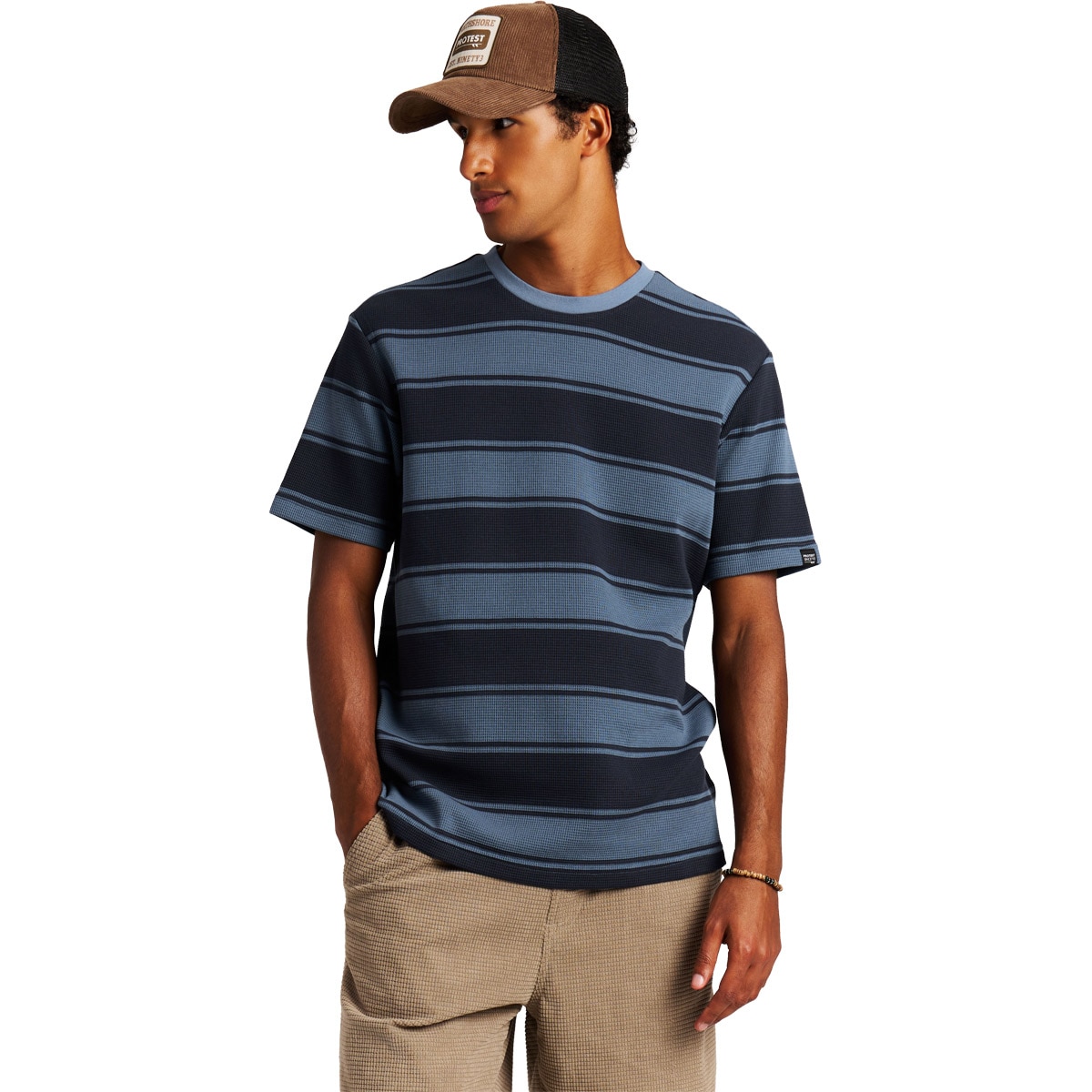 Protest Camiseta de hombre M Barsby Azul