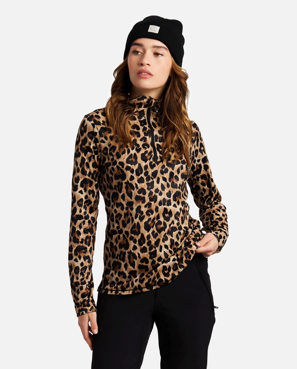 Forro polar de mujer Kalea 1/4 zip active Protest - Negro Negro-3