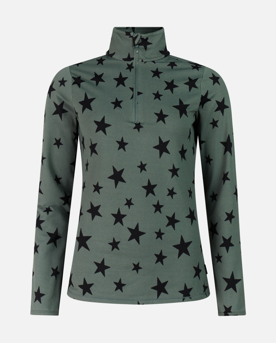 Protest Forro polar de mujer Swana 1/4 zip active Verde