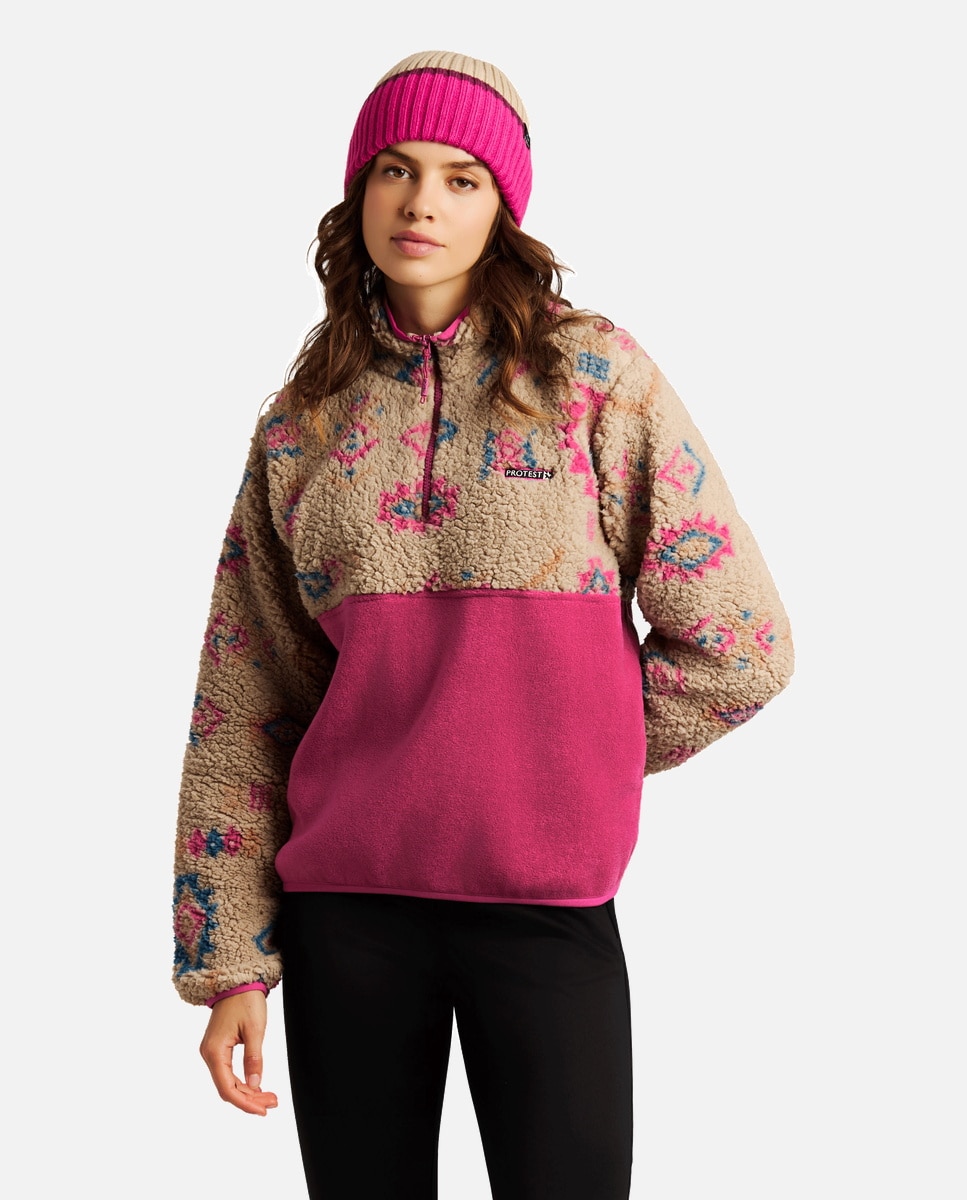 Sudadera de mujer Dotty 1/4 zip Protest - Multicolor Multicolor-1