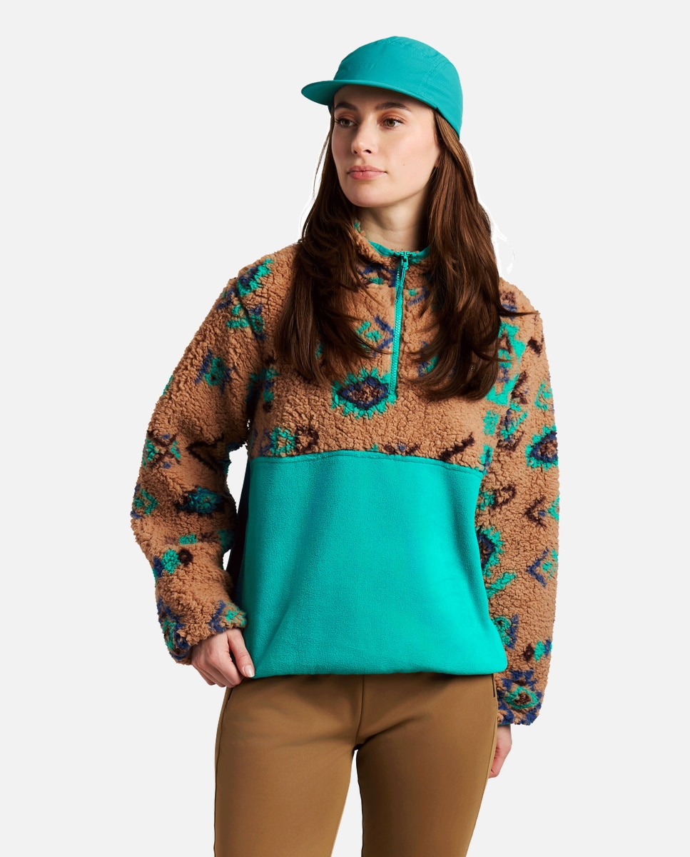 Sudadera de mujer Dotty 1/4 zip Protest - Verde Verde-1