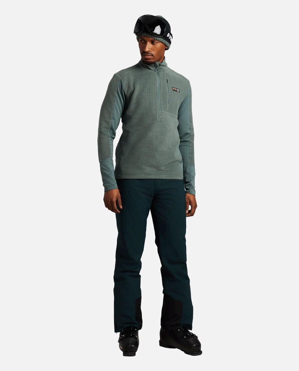 Forro polar de esquí de hombre Calgary 1/4 zip Protest - Verde Verde-4