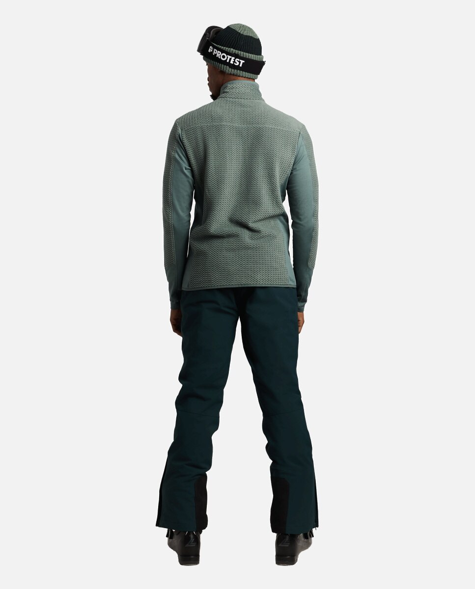 Forro polar de esquí de hombre Calgary 1/4 zip Protest - Verde Verde-5