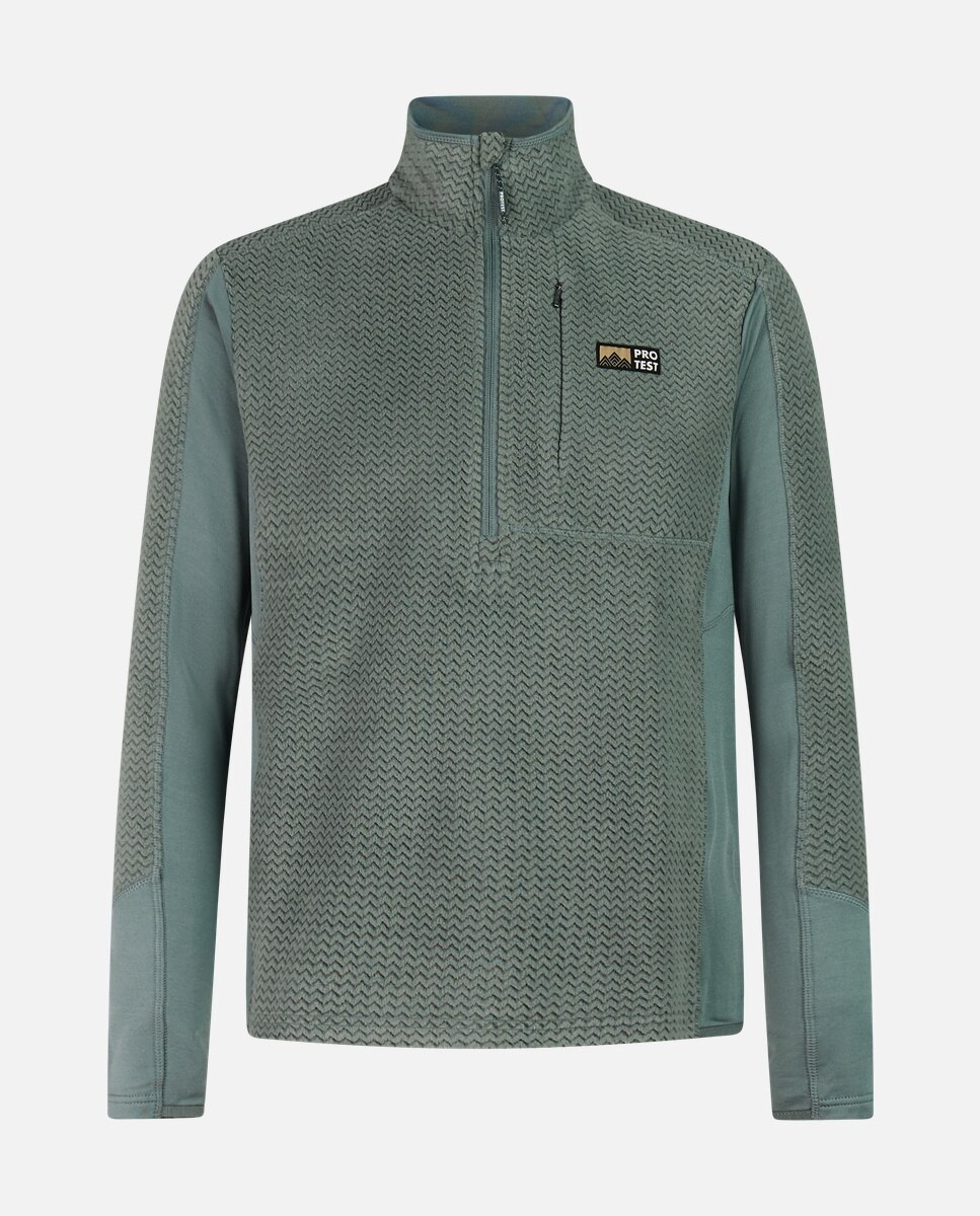 Forro polar de esquí de hombre Calgary 1/4 zip Protest - Verde Verde-7