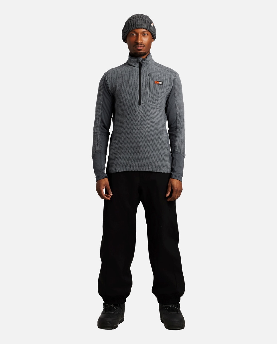 Forro polar de esquí de hombre Calgary 1/4 zip Protest - Gris Gris-4
