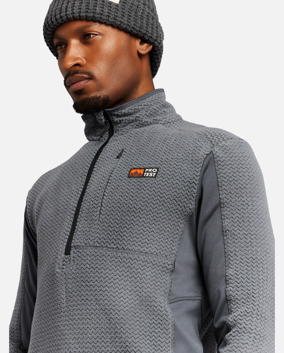 Forro polar de esquí de hombre Calgary 1/4 zip Protest - Gris Gris-6