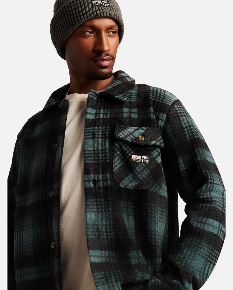 Camisa de esquí de hombre Jacob Protest - Verde Verde-6