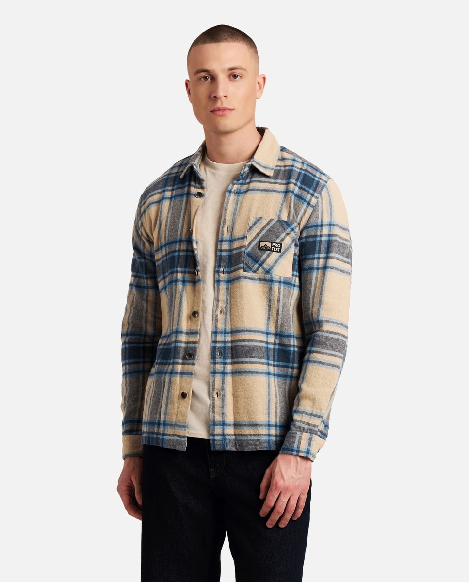 Protest Camisa de esquí de hombre Master Azul