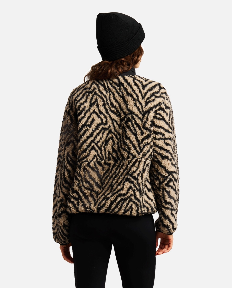Sudadera de mujer Josey 1/4 button Protest - Negro / Natural Negro / Natural-2
