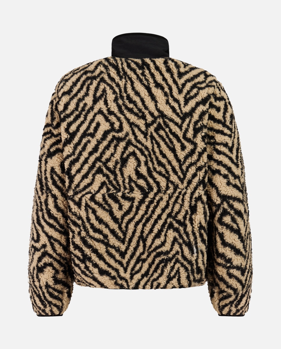 Sudadera de mujer Josey 1/4 button Protest - Negro / Natural Negro / Natural-7