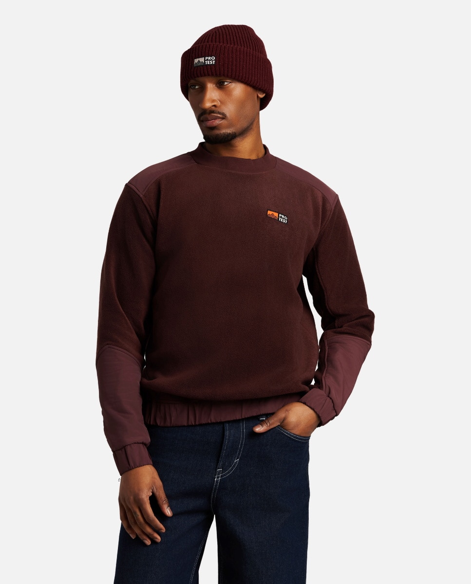 Protest Camiseta térmica de hombre Keenan sweatshirt Marrón