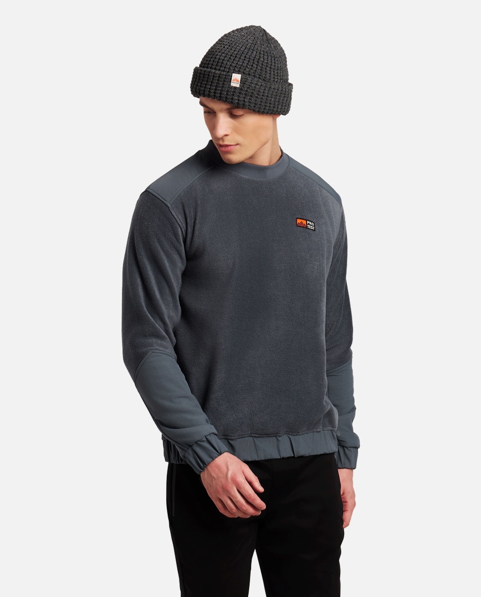 Protest Camiseta térmica de hombre Keenan sweatshirt Gris
