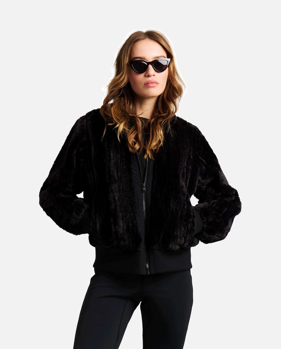 Sudadera de mujer Flowy outdoor full zip Protest - Negro Negro-1