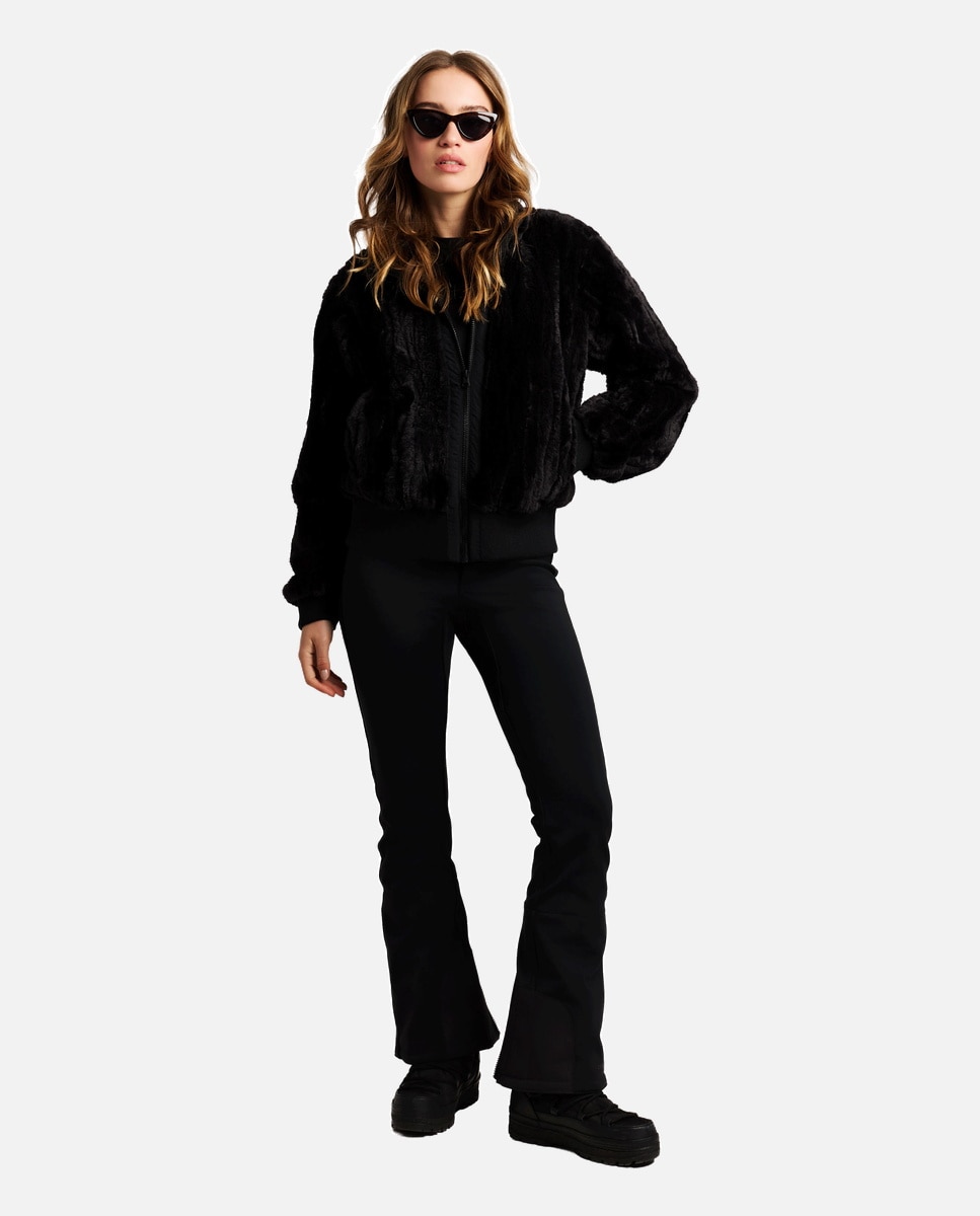 Sudadera de mujer Flowy outdoor full zip Protest - Negro Negro-3