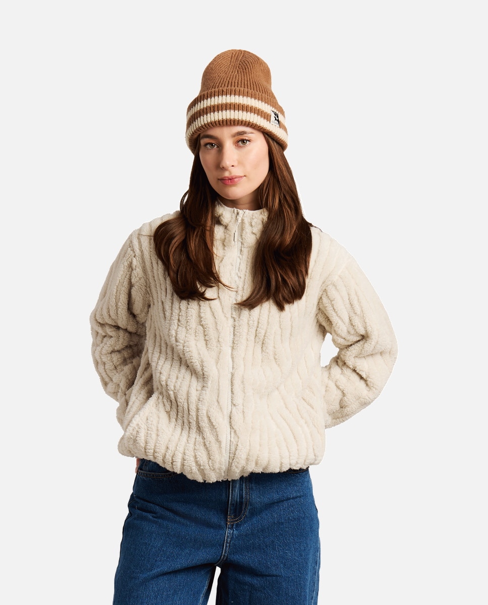 Sudadera de mujer Bleach full zip Protest - Blanco Blanco-1