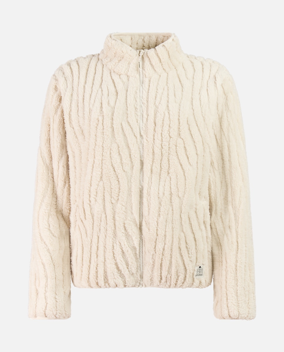 Sudadera de mujer Bleach full zip Protest - Blanco Blanco-6