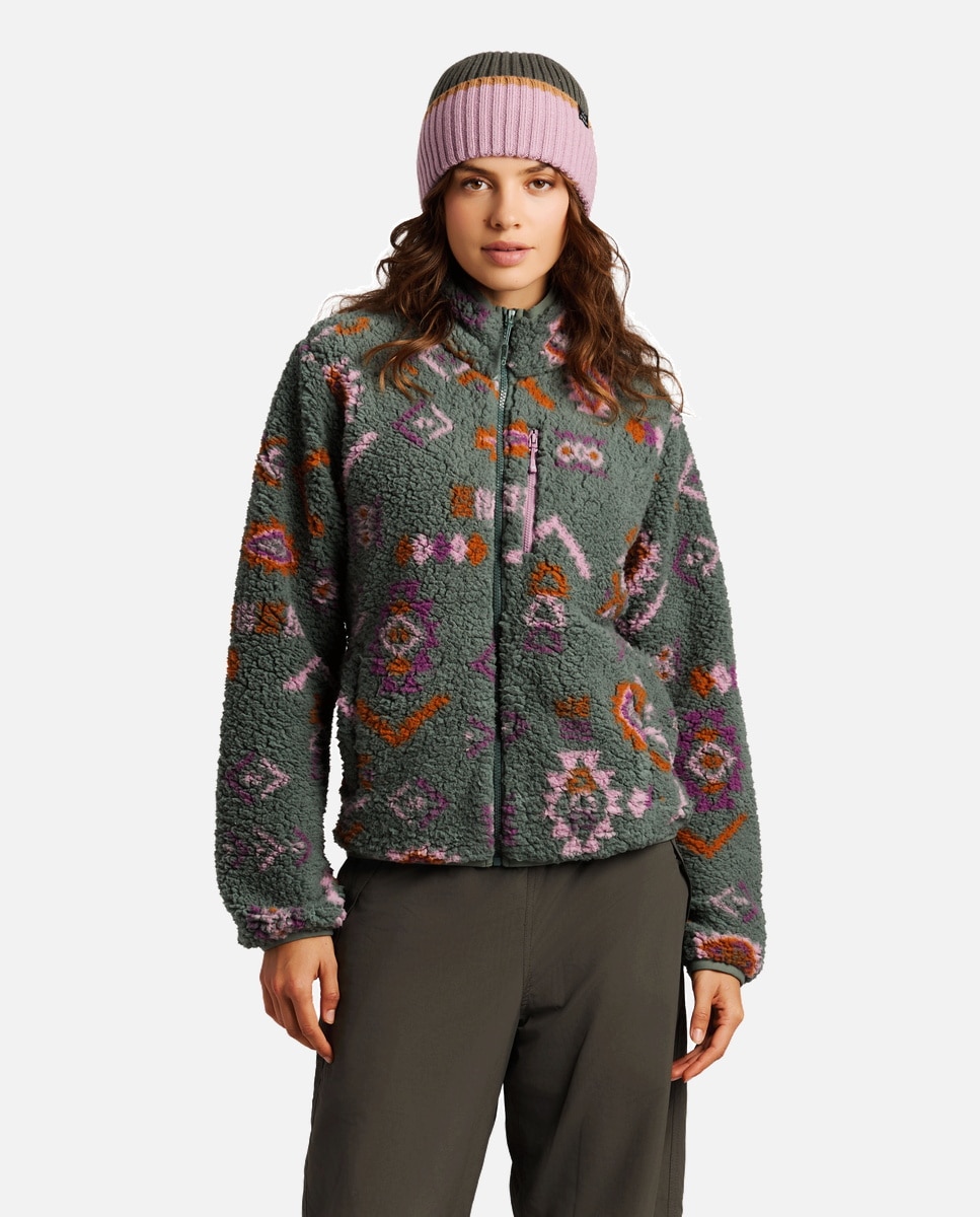 Sudadera de mujer Payton full zip Protest - Verde morado Verde morado-1