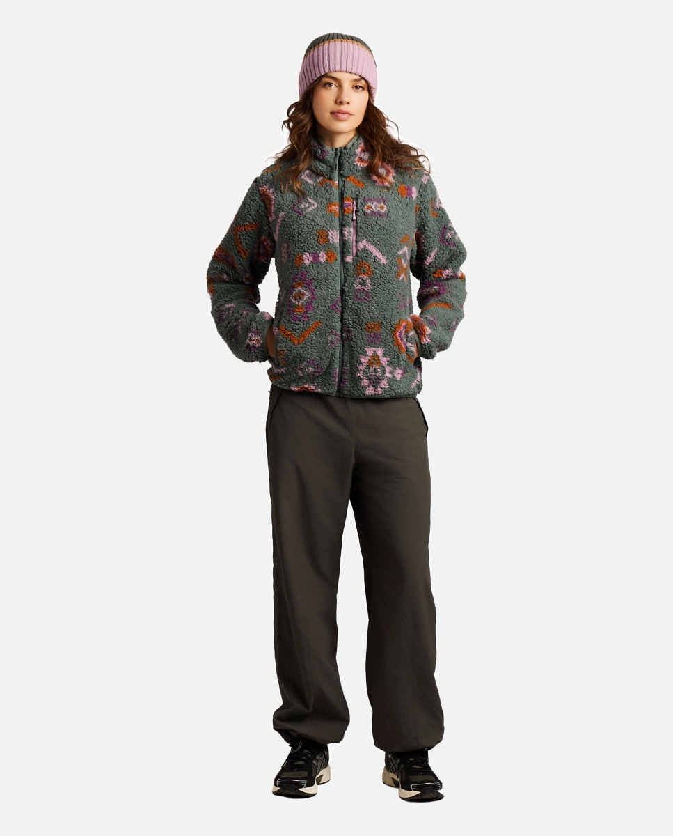 Sudadera de mujer Payton full zip Protest - Verde morado Verde morado-3
