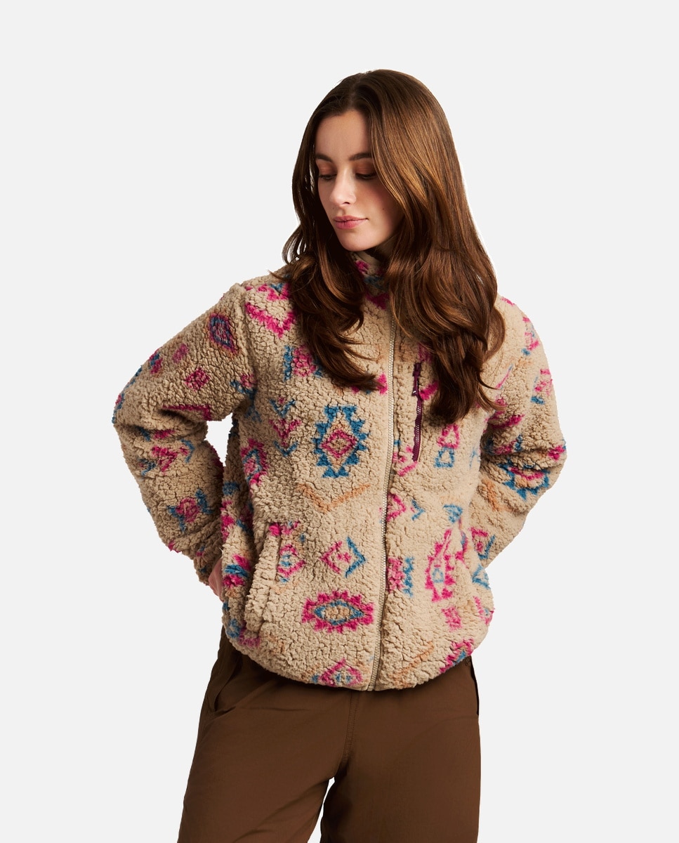 Protest Sudadera de mujer Payton full zip Verde morado