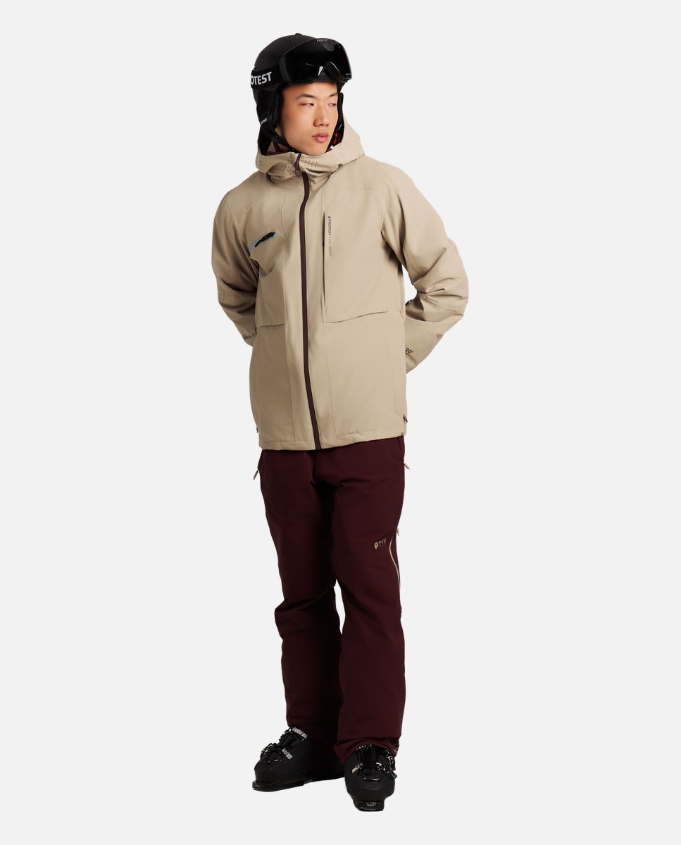 Protest Chaqueta de esquí de hombre Bennie Natural