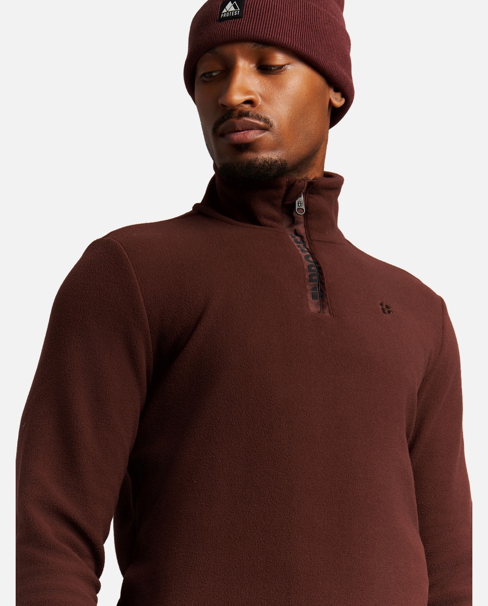 Forro polar de esquí de hombre Reperfecto 1/4 zip active tp Protest - Marrón Marrón-6