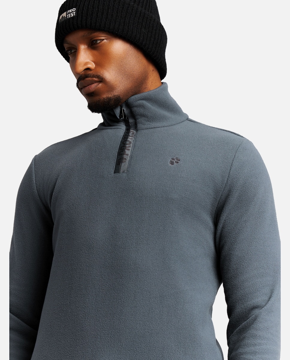 Forro polar de esquí de hombre Reperfecto 1/4 zip active tp Protest - Gris Gris-6