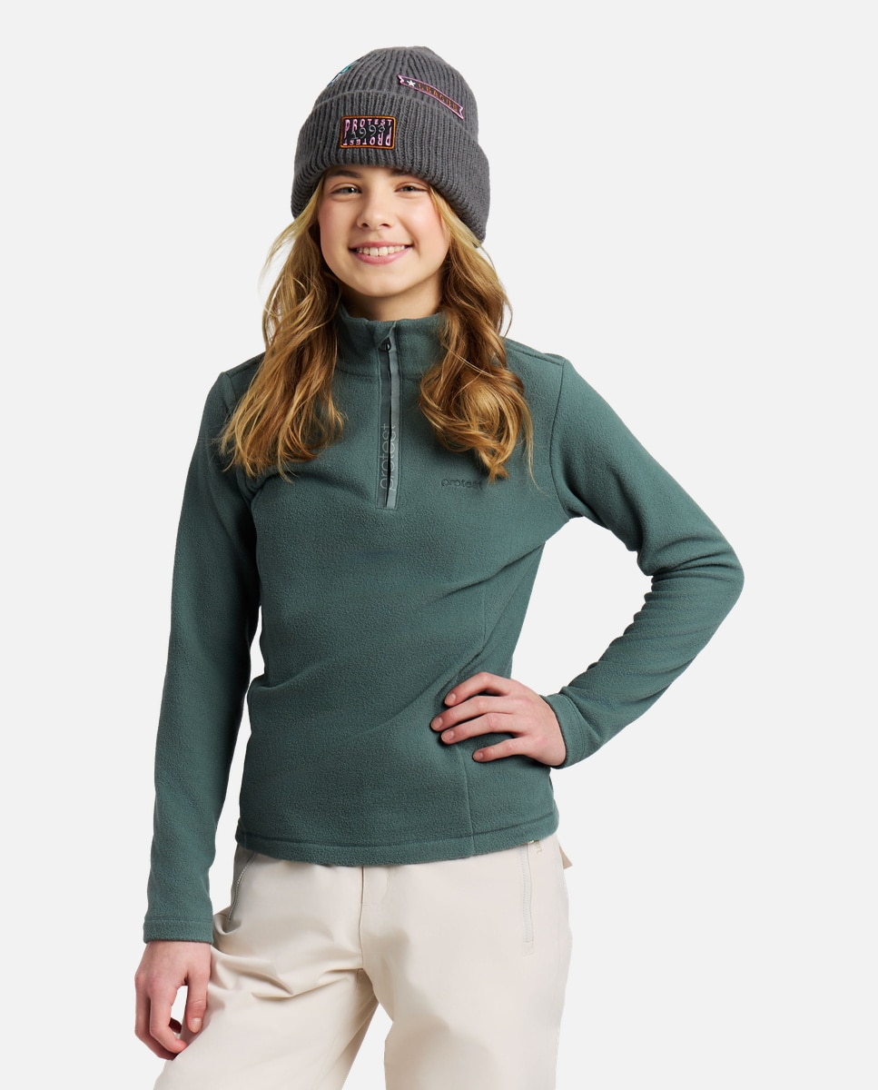 Protest Forro polar de esquí de niño REMUTEY JR 1/4 zip Morado