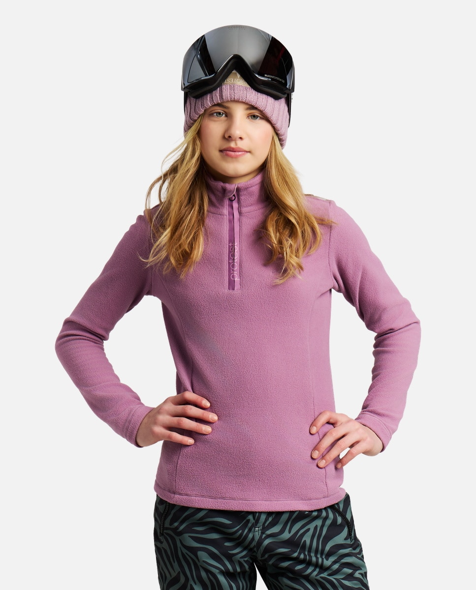 Protest Forro polar de esquí de niño REMUTEY JR 1/4 zip Morado