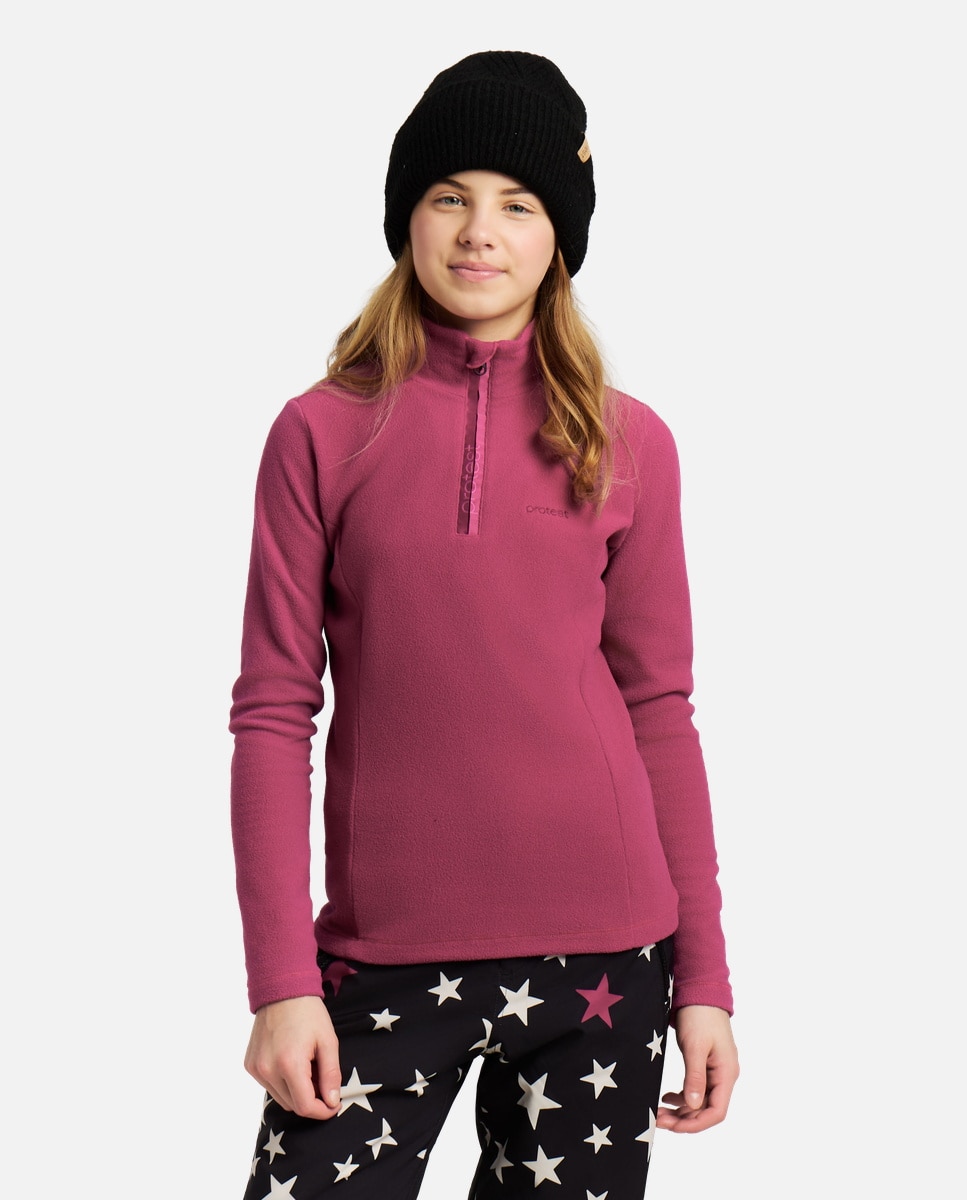 Protest Forro polar de esquí de niño REMUTEY JR 1/4 zip Morado