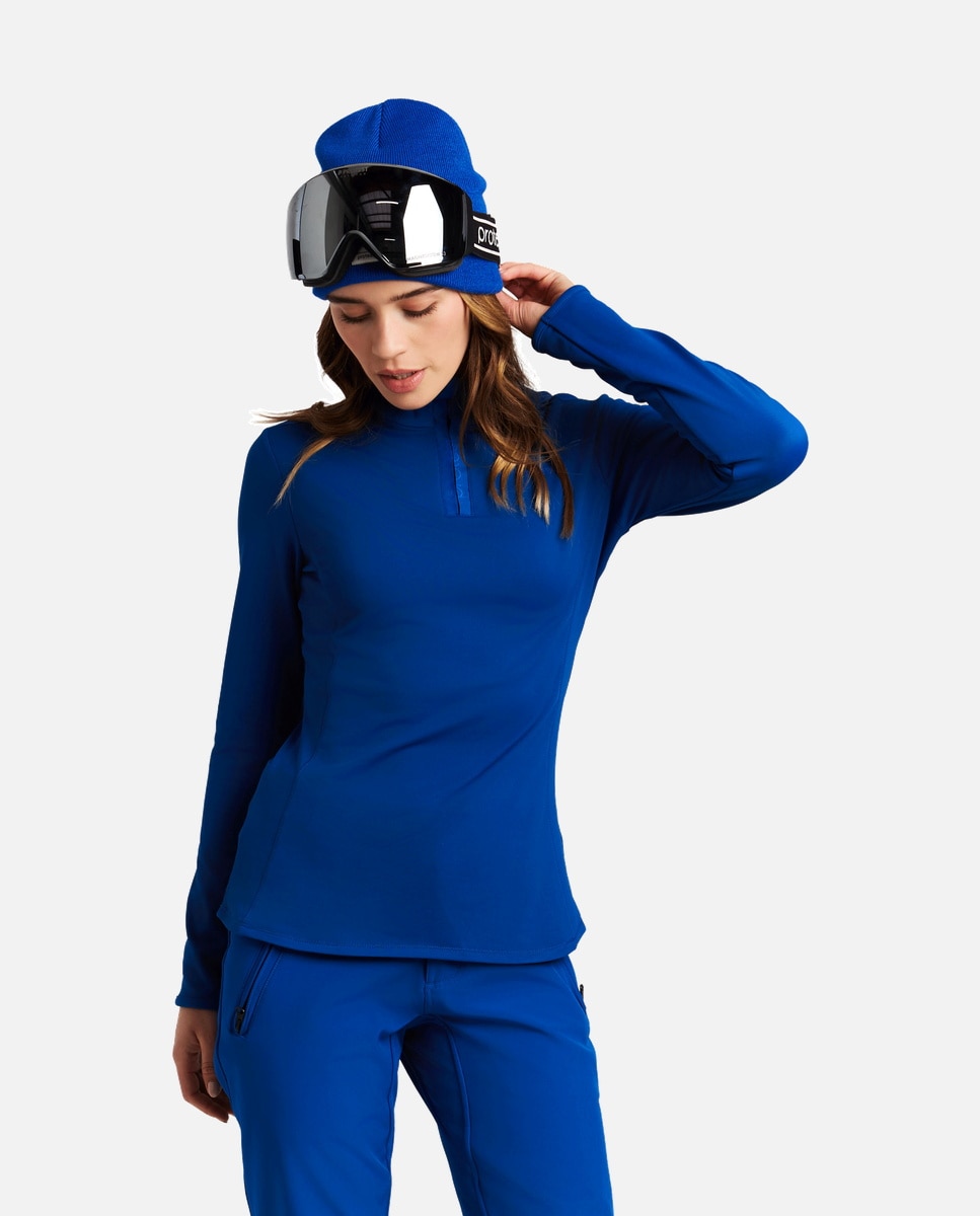 Imagen 3 de Forro polar de esquí de mujer REFABRIZ 1/4 zip Protest - Azul Azul