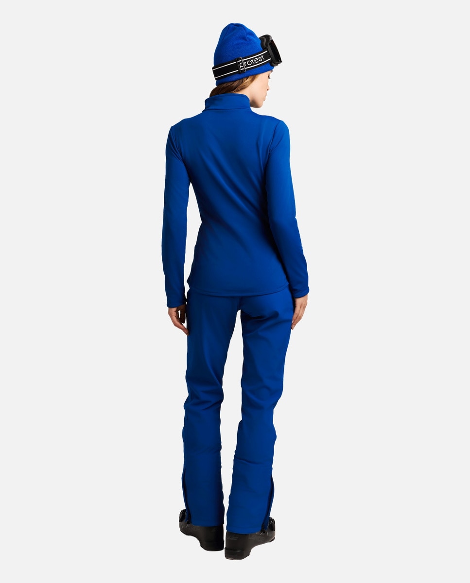 Imagen 6 de Forro polar de esquí de mujer REFABRIZ 1/4 zip Protest - Azul Azul