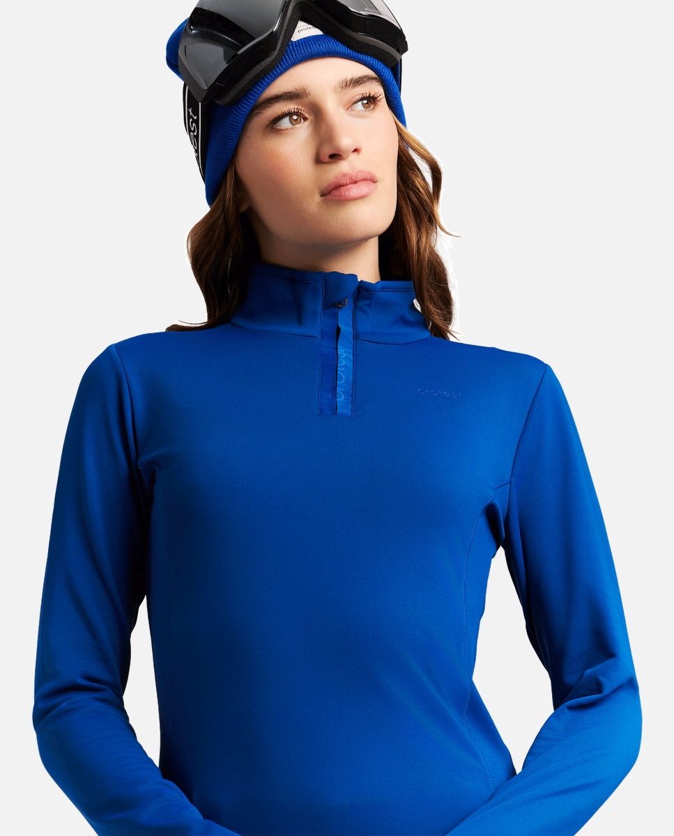 Imagen 7 de Forro polar de esquí de mujer REFABRIZ 1/4 zip Protest - Azul Azul