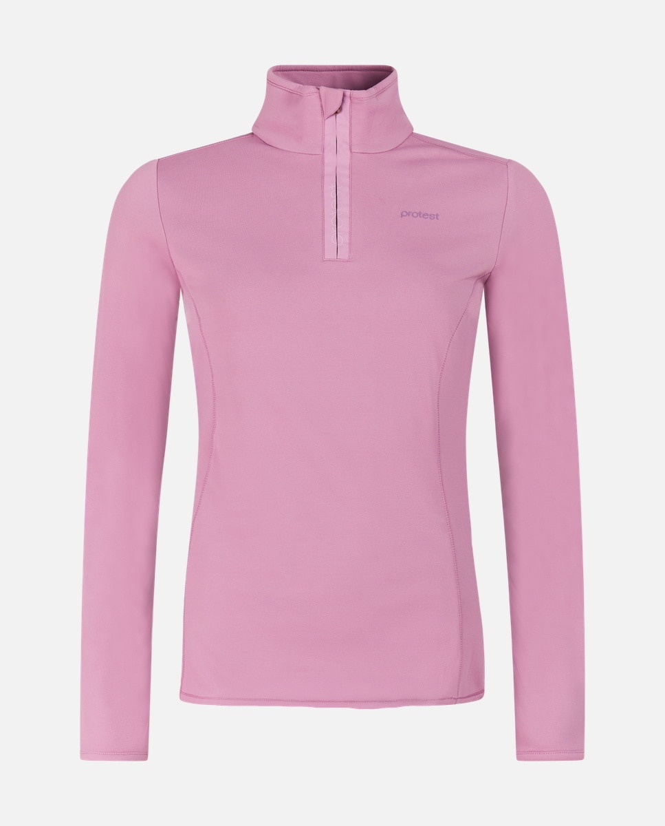 Forro polar de esquí de mujer REFABRIZ 1/4 zip Protest - Rosa Rosa-1