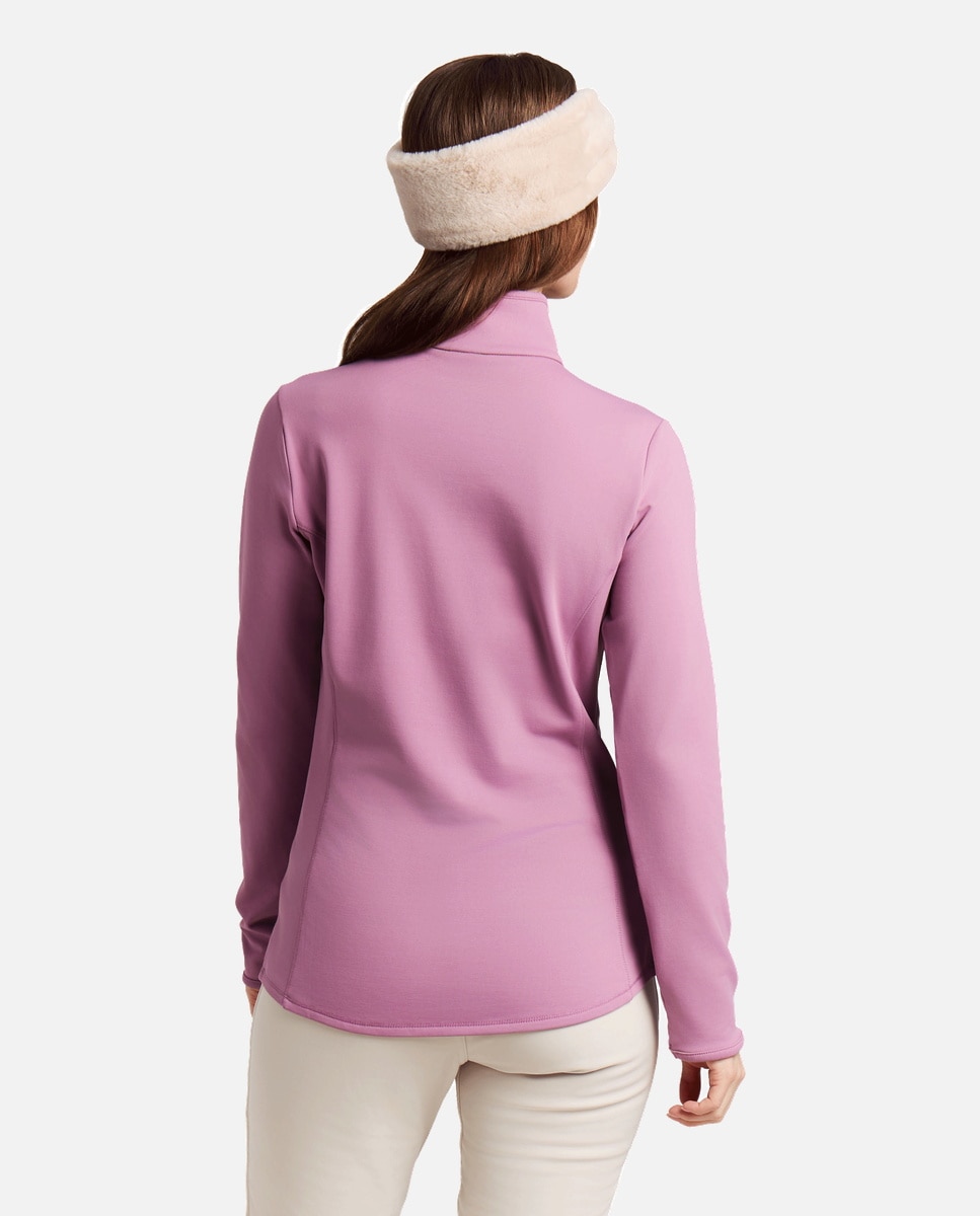 Forro polar de esquí de mujer REFABRIZ 1/4 zip Protest - Rosa Rosa-4