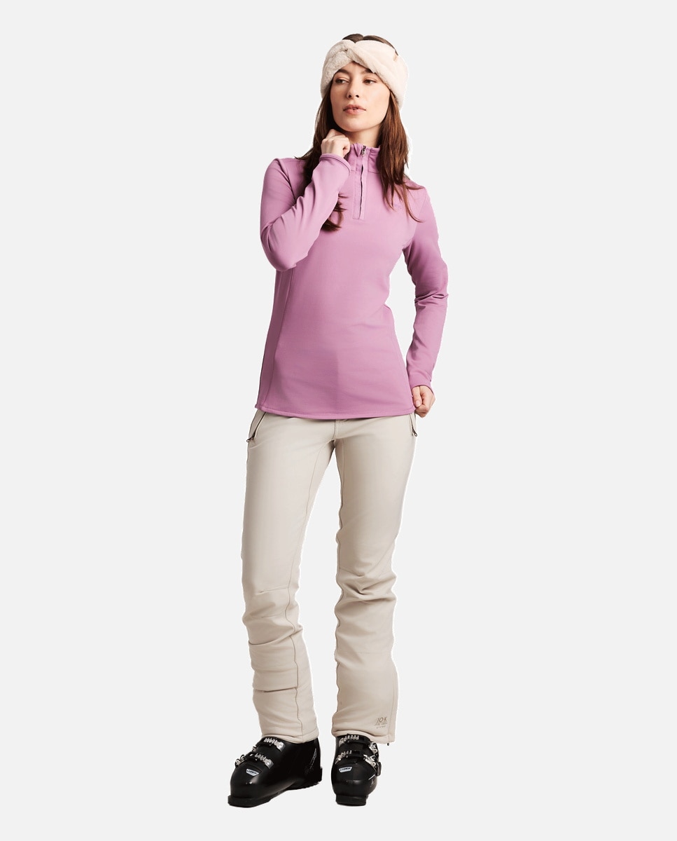 Forro polar de esquí de mujer REFABRIZ 1/4 zip Protest - Rosa Rosa-5
